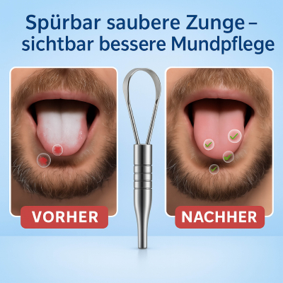 Zungenreiniger Edelstahl – Hochwertiger Zungenschaber für Tägliche Mundpflege – Robust, Hygienisch, Nachhaltig